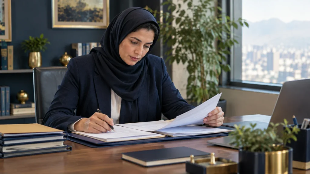 تصویر مفهومی تنظیم لایحه دفاعیه و پیگیری پرونده در مراجع کار